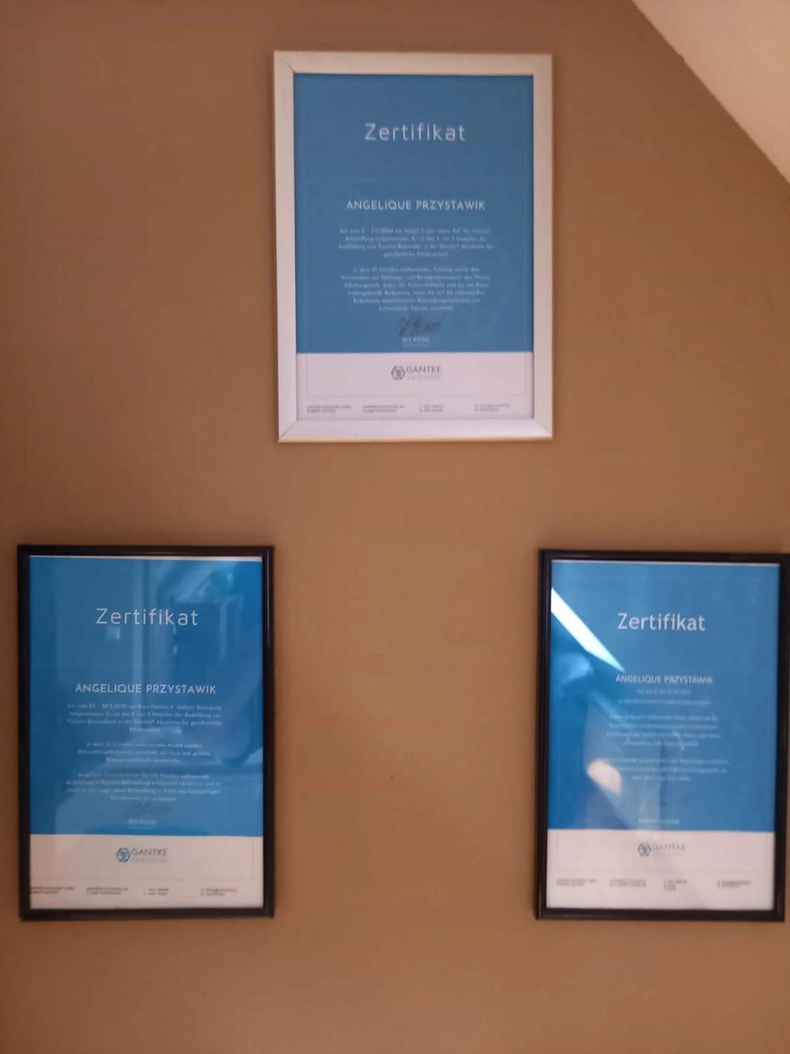 Faszientherapie Przystawik – Zertifikat